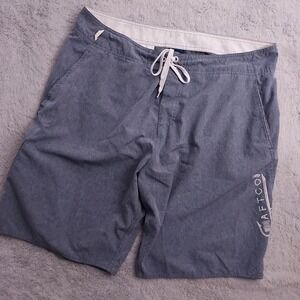 Aftco Board Shorts Men 38 Fishing Pockets Performance Drawstring Stretch Boating